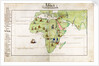 Vellum chart of Africa, India and the Mediterranean by Battista Agnese