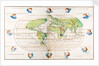 Oval planisphere of the world showing Magellan's track, 1554 by Battista Agnese