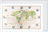 Oval planisphere of the world showing Magellan's track, 1554 by Battista Agnese