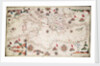 Chart of the Mediterranean circa 1640 by Joan Oliva