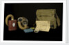 Non-regulation gas mask bag and contents by unknown