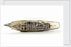 Accommodation model, yacht, overhead view of cabins by unknown