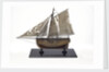 Full hull model, cutter type yacht, port broadside by unknown