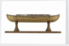 Full hull model, 16-oar outrigger lifeboat, port broadside by unknown