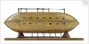 Full hull model, 16-oar outrigger lifeboat, underside by unknown