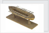 Full hull model, 16-oar outrigger lifeboat, port stern quarter deck by Unknown