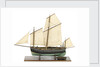 Full hull model, chasse marie, port broadside by unknown