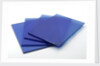 Four plates of blue glass by unknown