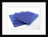 Four plates of blue glass by unknown