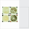 Four double squares of glass by unknown
