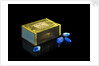 Matchbox containing eighteen copper sulphate crystals by unknown