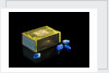Matchbox containing eighteen copper sulphate crystals by unknown