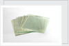 Thirteen clean cut glass squares in a box by unknown