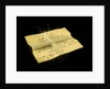 Horsehair wrapped around an invitation card from Miss Slater to Mr Herschel by Unknown