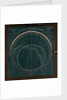 A planisphere printed in white on a dark blue background by Leon Jaubert