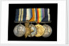 Medals awarded to Able Seaman Hubert Samuel Bevis DSM (obverse, l to r, MED1303-1307) by B. Mackennal