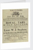 'Royal Tars of Old England', a recruitment poster for volunteers by W. & A. Lee