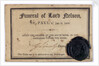 Ticket to Nelson's funeral in St. Paul's Cathedral by unknown