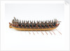 Georgian full hull model of a troopboat, starboard view, broadside by unknown
