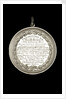 Silver medal, reverse by unknown
