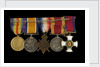 Medals awarded to Cdr John Wilfred Scott DSO RN (reverse, r to l, MED1333-1337) by W. Wyon