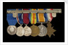 Medals awarded to Vice-Admiral Sir Alfred Englefield Evans, KBE, CB (reverse, right to left, MED1153-1158) by unknown