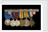 Medals awarded to Vice-Admiral Sir Alfred Englefield Evans, KBE, CB (reverse, right to left, MED1153-1158) by unknown