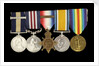 Medals awarded to Arthur Robert Blore (obverse, left to right, MED1860-1864) by B. Mackennal