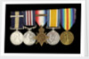 Medals awarded to Arthur Robert Blore (obverse, left to right, MED1860-1864) by B. Mackennal