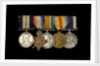 Medals awarded to Petty Officer Cecil Ernest Edgar Miles DSM (obverse, l to r, MED1393-1397) by B. Mackennal