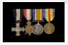 Medals awarded to Captain Frederick Henry Taylor CBE DSC RN (obverse, l to r, MED1412-1415) by Unknown