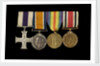 Medals awarded to Sub-Lieutenant Albert E. Dossett MC RNVR (obverse, l to r, MED1500-1503) by unknown