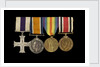 Medals awarded to Sub-Lieutenant Albert E. Dossett MC RNVR (obverse, l to r, MED1500-1503) by unknown