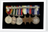 Medals awarded to W. T. Elmslie DSM RNR (reverse, l to r, MED1643-1648) by P. Metcalfe