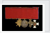 Medals awarded to Commander Richard Bolton DSO (reverse, r to l, MED1543-1546) by Unknown