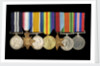 Medals awarded to Percy S. Inge DSM (obverse, l to r, ZBA0315-0321) by B. Mackennal