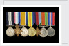 Medals awarded to Percy S. Inge DSM (obverse, l to r, ZBA0315-0321) by B. Mackennal