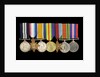 Medals awarded to Percy S. Inge DSM (obverse, l to r, ZBA0315-0321) by B. Mackennal