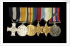 Medals awarded to Captain W. J. C. Robertson DSC (obverse, l to r, MED1095-1104) by unknown