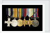 Medals awarded to Captain W. J. C. Robertson DSC (obverse, l to r, MED1095-1104) by unknown