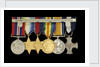 Medals awarded to Captain W. J. C. Robertson DSC (reverse, r to l, MED1095-1104) by unknown