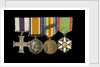 Medals awarded to Lieut Michael Isaacs MC RNVR (obverse, l to r, MED2606-2609) by unknown