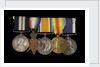 Medals awarded to Able Seaman R. J. Squires DSM (obverse, l to r, MED2591-2595) by B. Mackennal