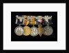 Medals awarded to Able Seaman R. J. Squires DSM (reverse, r to l, MED2591-2595) by B. Mackennal