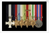 Medals awarded to Sub Lieutenant R. T. C. Worsley DSC (obverse, l to r, ZBA3029-3034) by unknown