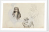 A woman with a draped head and two studies of a woman with a child, possibly Horatia (verso) by Thomas Baxter