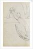 A woman kneeling at a table and a man and a woman walking, probably Horatio and Charlotte Nelson (verso) by Thomas Baxter