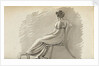 A young woman seated in a chair (verso) by Thomas Baxter