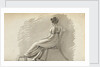 A young woman seated in a chair (verso) by Thomas Baxter
