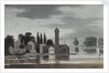 Buildings viewed over a lake or river (verso) by Thomas Baxter